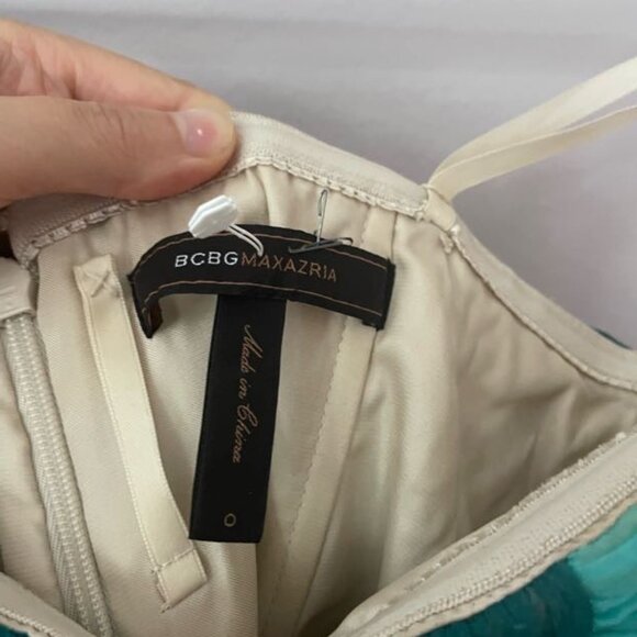 BCBG long blue and green formal dress - Picture 3 of 4